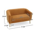 thumbnail image 3 of Noble House Modern Velvet Loveseat for Living Room, Turmeric, 3 of 8
