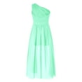 thumbnail image 3 of MSemis Kids Girls Flower Wedding Dress Bridesmaid Princess Romper Party Dress Mint Green 6, 3 of 6