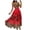 Red, variant on IROINNID Women's V-Neck A-Line Dress Fashion Button Casual Sleeveless Camis Vest Ladies Long Dress Below The Knee Dress