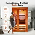 thumbnail image 5 of HOSAUNA Home Saunas FAR Infrared Sauna for 2 Persons, 1880W Low EMF Sauna Indoor Sauna with Chromotherapy Lights & Bluetooth Speakers for House and Gym, 5 of 8