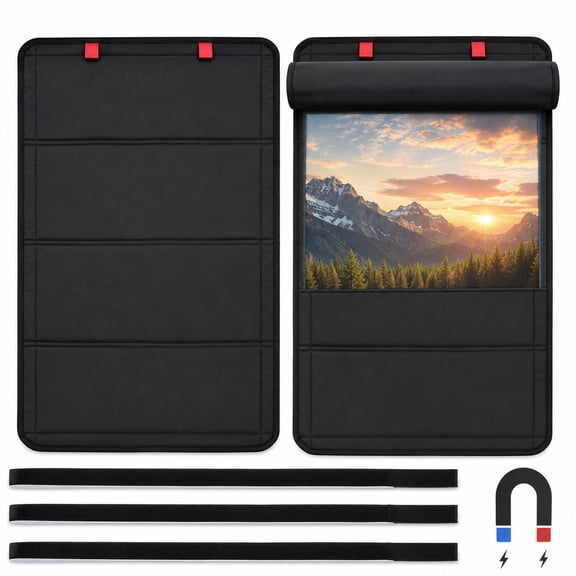 RV Door Window Shade Cover Magnetic Blackout Curtains for RV,Car Side Window Sun Shades & Windshield Privacy Cover,UV Protection Car Accessories for Camping,Travel & Heat Reduction