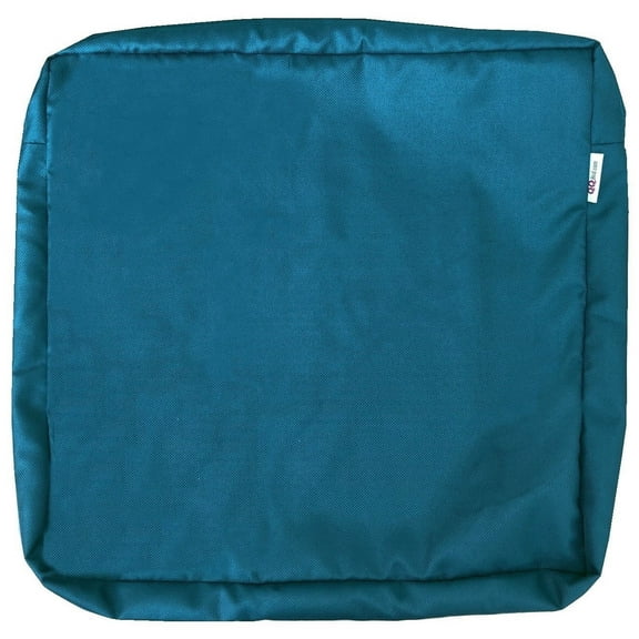 QQbed 2 Pack Pacific Blue 18"x16"x4" Washable Covers for Outdoor Patio Seat Cushions