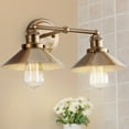 thumbnail image 4 of JONATHAN Y July 17.5" 2-Light Industrial Farmhouse Metal Vanity Light, Brass Gold, 4 of 8