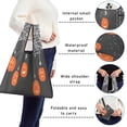 thumbnail image 5 of 5 Pack Foldable Shopping Bag,Halloween Spider Web Pumpkin Pattern Reusable Grocery Bags with Pockets,Large Reusable Tote Bags with Handles Waterproof & Lightweight, 5 of 6
