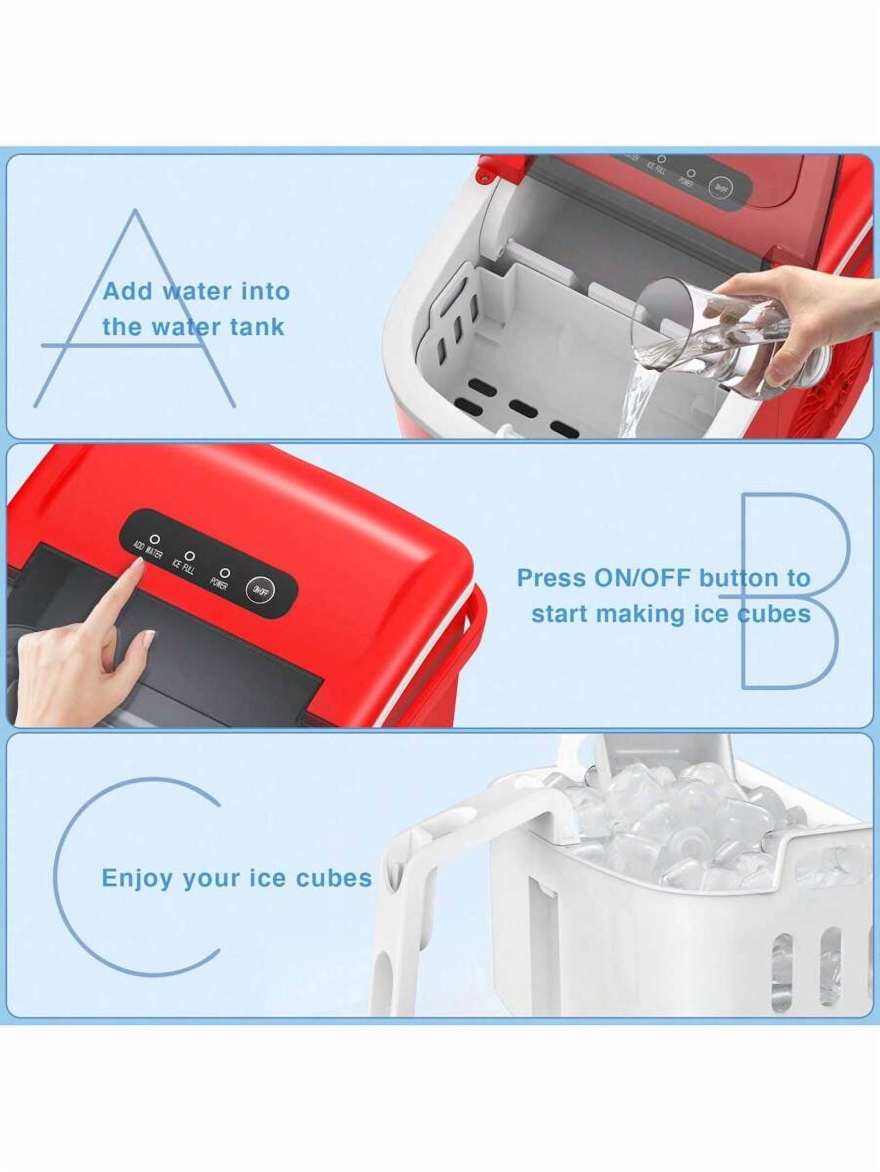 Havato Nugget Ice Maker Countertop,  Self-Cleaning  Ice Maker With Ice Basket & Scoop, 26Lbs/24H, 9 Ice Cubes Ready In 6 Mins, Chewable Ice Maker Machine For Home Camping Party RV
