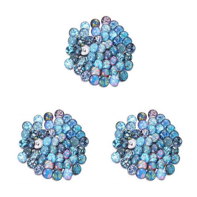 Qarigey Pack of 20 18mm Bracelet Snap Decoration Handmade Personalized Fashion Handicraft Necklace Buttons Stylish Jewelry Crafts Type1