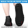 thumbnail image 4 of Couvre-chaussures en Silicone Imperméables, Surchaussures Réutilisables avec Fermeture Éclair, Bottes de Pluie Résistantes Antidérapantes Lavables Protection pour Femmes, Hommes (L (Femmes 7.5-11, Hommes 6.5-10.5), Noir), 4 of 5