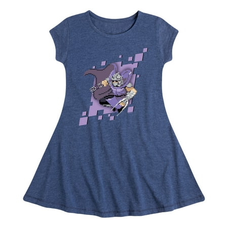 

Teenage Muntant Ninja Turtle - Shredder Pixels - Toddler And Youth Girls Fit And Flare Dress
