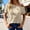 Beige, variant on Graphic Tennis Tees for Women Casual Wear T Shirt for Everyday Comfort Breathable Solid Top with Relaxed Fit Ideal for Spring Summer Autumn Blue L