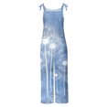 thumbnail image 4 of wycnly Jumpsuits for Women Beach Comfy Lightweight Linen Adjustable Strap Loose Wide Leg Casual Long Jumpsuits Overalls Summer Formal Tie-Dye Print Round Neck Sleeveless Maxi Rompers Sky Blue xl, 4 of 4