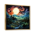 thumbnail image 2 of Designart "horizon Aurora Borealis Natures IV" Aurora Borealis Floater Framed Wall Art Print, 2 of 7