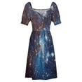 thumbnail image 4 of Blue Nebula Stars Space Sleeveless Dress clothes for woman summer outfits for women 2024 dress summer Dress for girls, 4 of 6