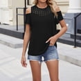 thumbnail image 2 of Bovxnpu Off The Shoulder Tops Oversized T-Shirts Loose Cutout Spring Summer T Shirt Summer Tops (Women's or Women's Plus), 2 of 9