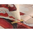 thumbnail image 3 of Ambesonne Cartoon Quilted Coverlet 3 Pcs, Queen Cards, King Size, Red Brown Ecru, 3 of 4