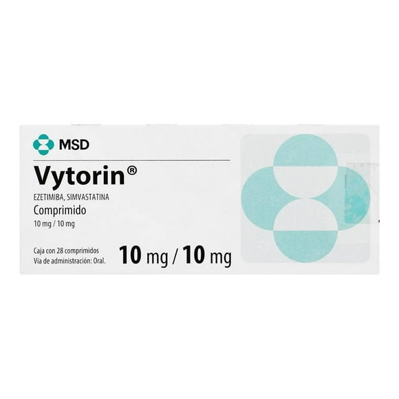 Vytorin Ezetimiba 10 mg, Simvastatina 10 mg 28 comprimidos