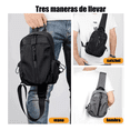 thumbnail image 2 of Bolso Cruzado Crossbody Y Mochila Para Hombre Con Usb Negro, 2 of 5