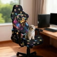 thumbnail image 2 of SCRAWLGOD Dachshund Paw Print Black Gaming Chair Cover with Armrest Cover, Anti-Dust Gaming Chair Cover Removable Computer Chair Slipcovers with Elastic Bottom Furniture Protection, 2 of 7