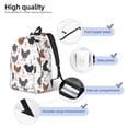 thumbnail image 4 of Lsque Retro Rooster Pattern Canvas Daypack, Durable Backpack, High-quality Versatile Backpack,Vintage Compact Backpack-Medium, 4 of 6