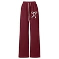 thumbnail image 4 of WMQPNNS Girl's Baggy Sweatpants Bowknot Straight Long Athletic Pants Sweatpants for Girls 10 Bowknot Drawstring Track Pants with Pockets Kids Clothes, Size 11-12 Years,, 4 of 4