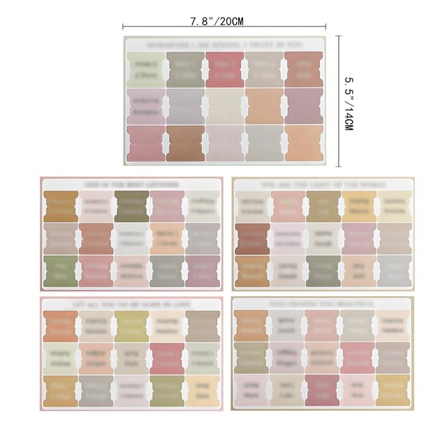 JJKBVCLO Tabs Colorful Index Stickers For Easy Navigation 80 Durable Labels For Old And