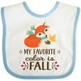 thumbnail image 3 of Inktastic October Favorite Color is Fall Girls Baby Bib, 3 of 4