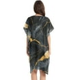 thumbnail image 3 of Beach Vacation Clothes Kimono Cardigan Loose Swimsuit Cover Up for Women Dark and Light Black Marble S, 3 of 6