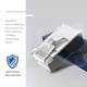 thumbnail image 4 of Conector de paso RJ45 Cat6, paquete de 100 unidades, blindado ZOERAX, 4 of 7