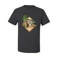 thumbnail image 2 of Wild Bobby, Paradise Found Beach Chilling Pop Culture Men's Graphic T-Shirt, Charcoal, Medium, 2 of 3