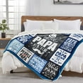 thumbnail image 3 of Papa Gifts, Best Gifts for Papa, Papa Gifts from Grandkids Grandchildren Granddaughter, Papa Birthday Gifts, Papa Gifts for Grandpa, Great Papa Blanket, Papa Gifts for Christmas Throw Blanket 50"x60", 3 of 5