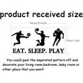 thumbnail image 2 of Eat Sleep Play‌ Ball Wall Decals Football Basketball Rugby‌ Wall Stickers Ball Sports Wall Decor Decals Vinyl Wall Decor for Basketball Arena Bedroom Living Room Hallways Family, 2 of 8