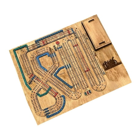 Cribbage Wars Wood Board Game Historical Strategic Game Board Set for Game Night Family Friend Gathering Parties