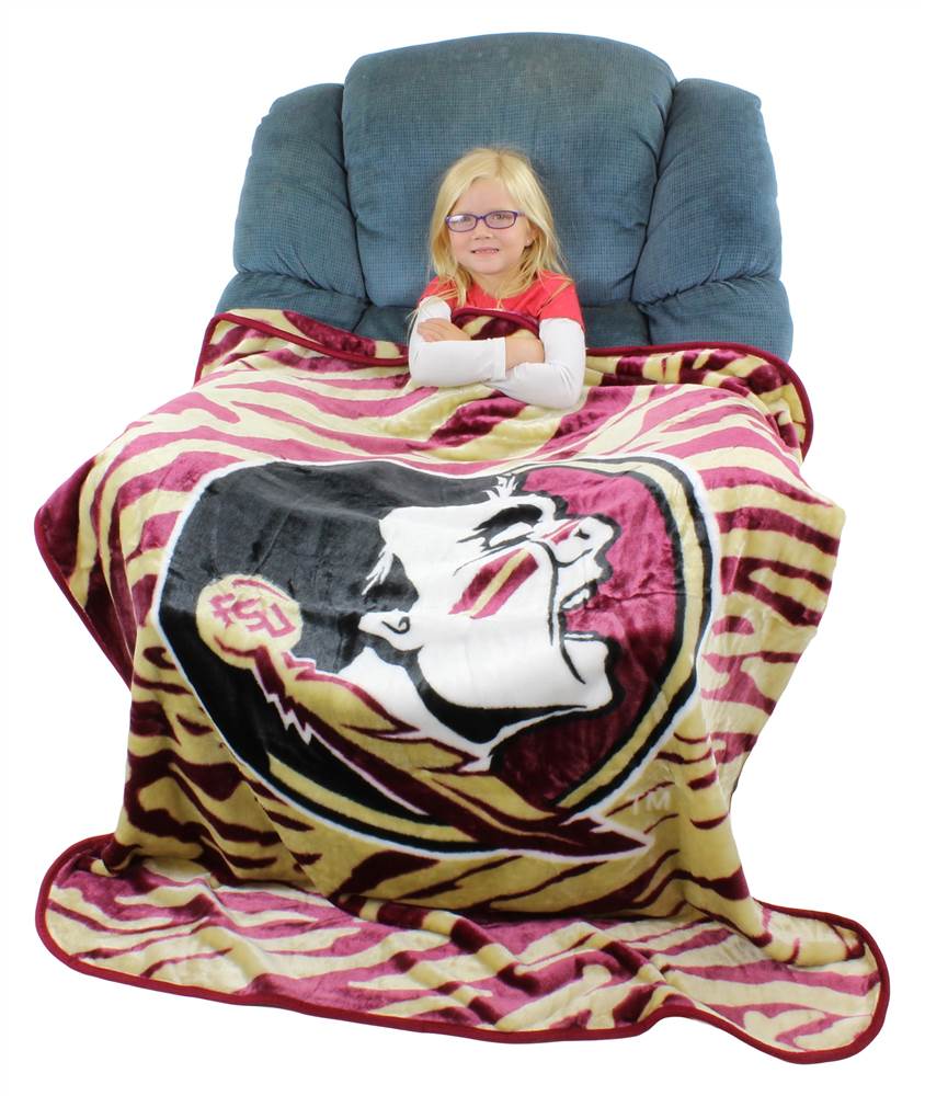 College Covers Everything Comfy Florida State Seminoles Soft Raschel Throw Blanket, 60" x 50" - image 2 of 8