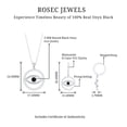 thumbnail image 5 of Rosec Jewels Black Onyx Evil Eye Pendant and Earrings Set - AAA Quality - Black and White Jewelry Set for Women - Ready to Gift, 14K White Gold, 5 of 8