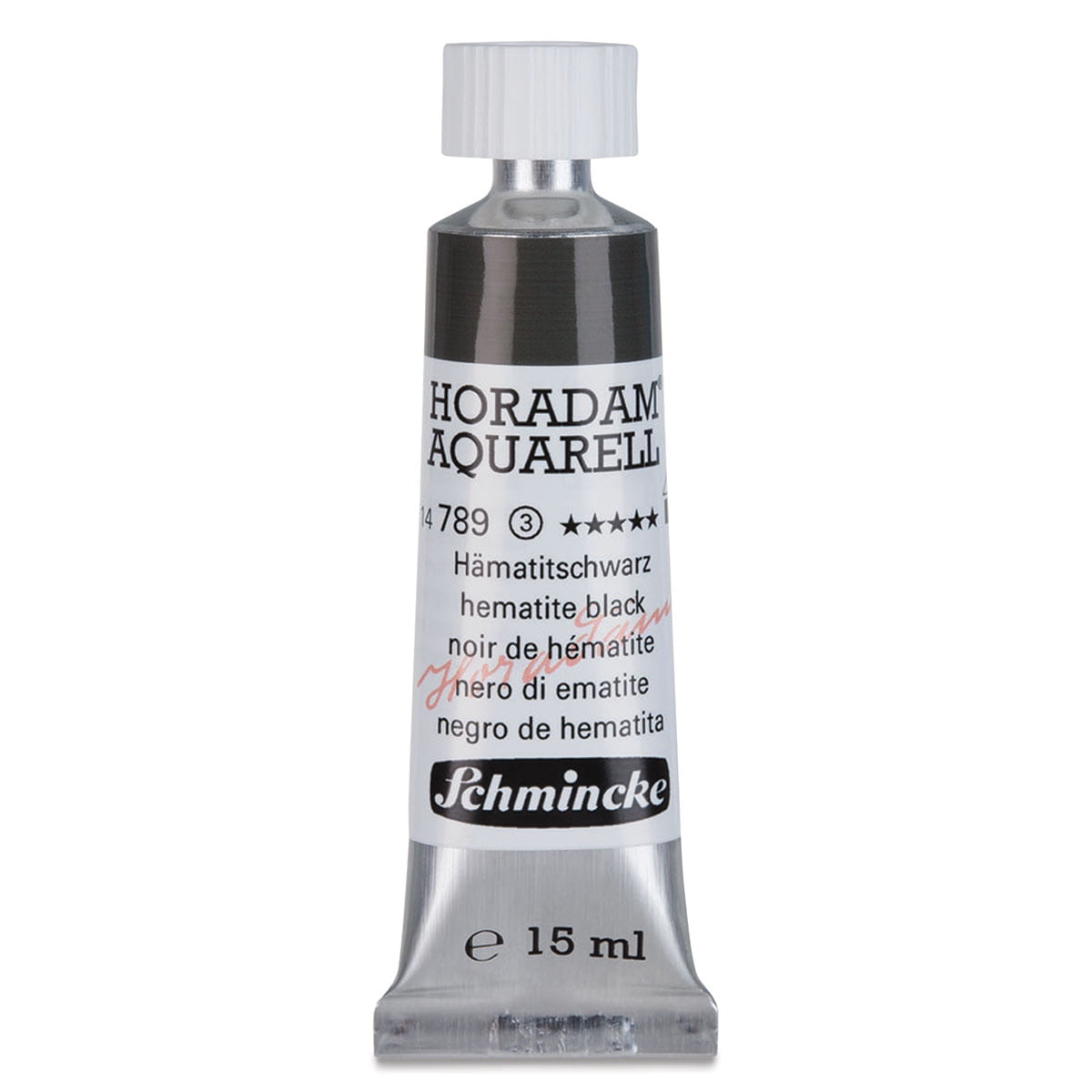 Schmincke Horadam Aquarell Artist Watercolor - Hematite Black, 15 ml tube