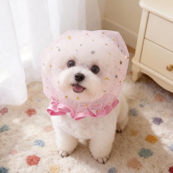 5Pcs Adjustable Mesh Muzzle for Dogs - Breathable Dog Face Net, Dog Muzzles to Prevent Eating Off Ground,Light Soft Net for Outdoor Walks and Wound Recovery