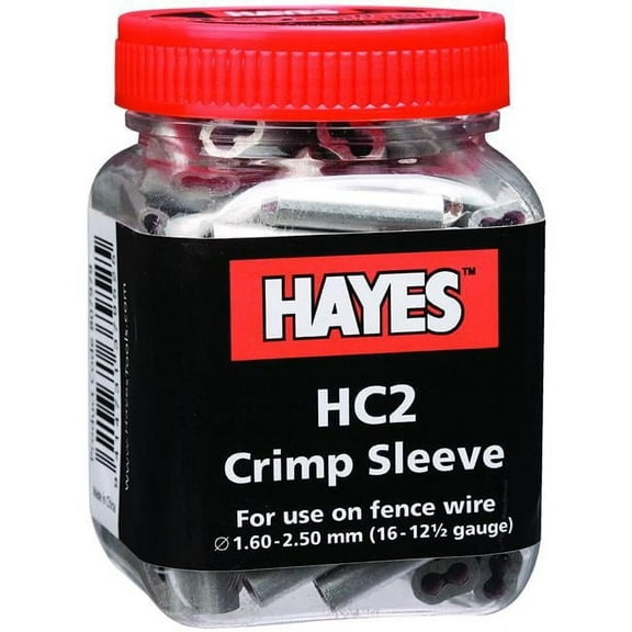 Hayes 807979 16 - 12.5 Gauge HC2 long Crimp, Silver, Pack of 100