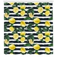 thumbnail image 3 of Ambesonne Modern Shower Curtain, Fresh Lemons Striped, 69"Wx70"L, Hunter Green Indigo, 3 of 3