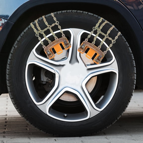 YUYUETIME 1Pack Emergency Use Snow Chains for Ice and Snow Car SUV Pickup Trucks Manganese Steel