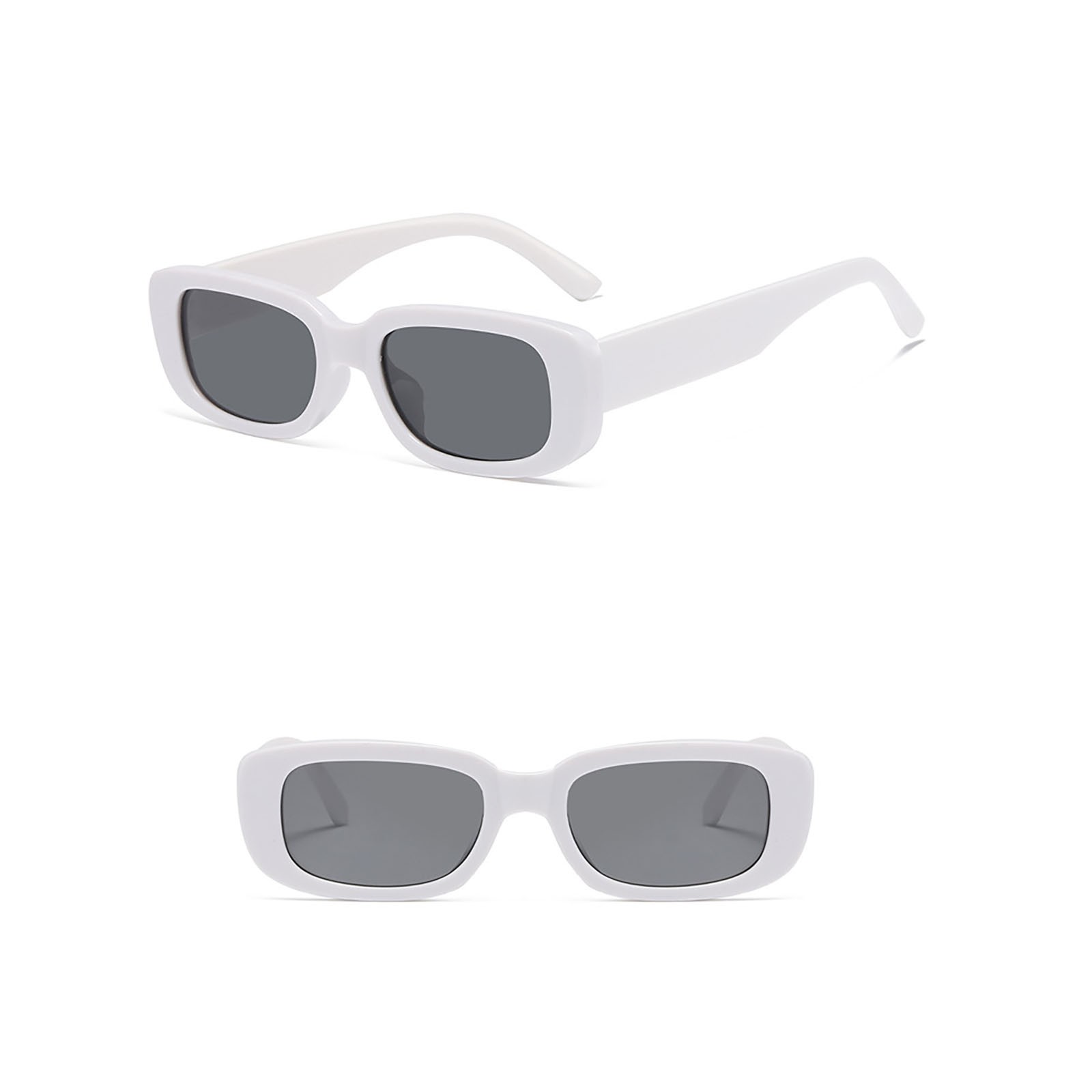 Only Moment White Womens Sunglasses Trendy Polarized Sunglasses For Women UV - Protection Womens Plastic Fit Most Face Shapes Trendy Shades UV Protection Hypoallergenic Handmade One Size