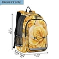 thumbnail image 2 of Backpack 12.9 *5.1 * 17.7 Inches Outing Backpack, Shopping Backpack, Travel Backpack Gold Roses Seamless, 2 of 7