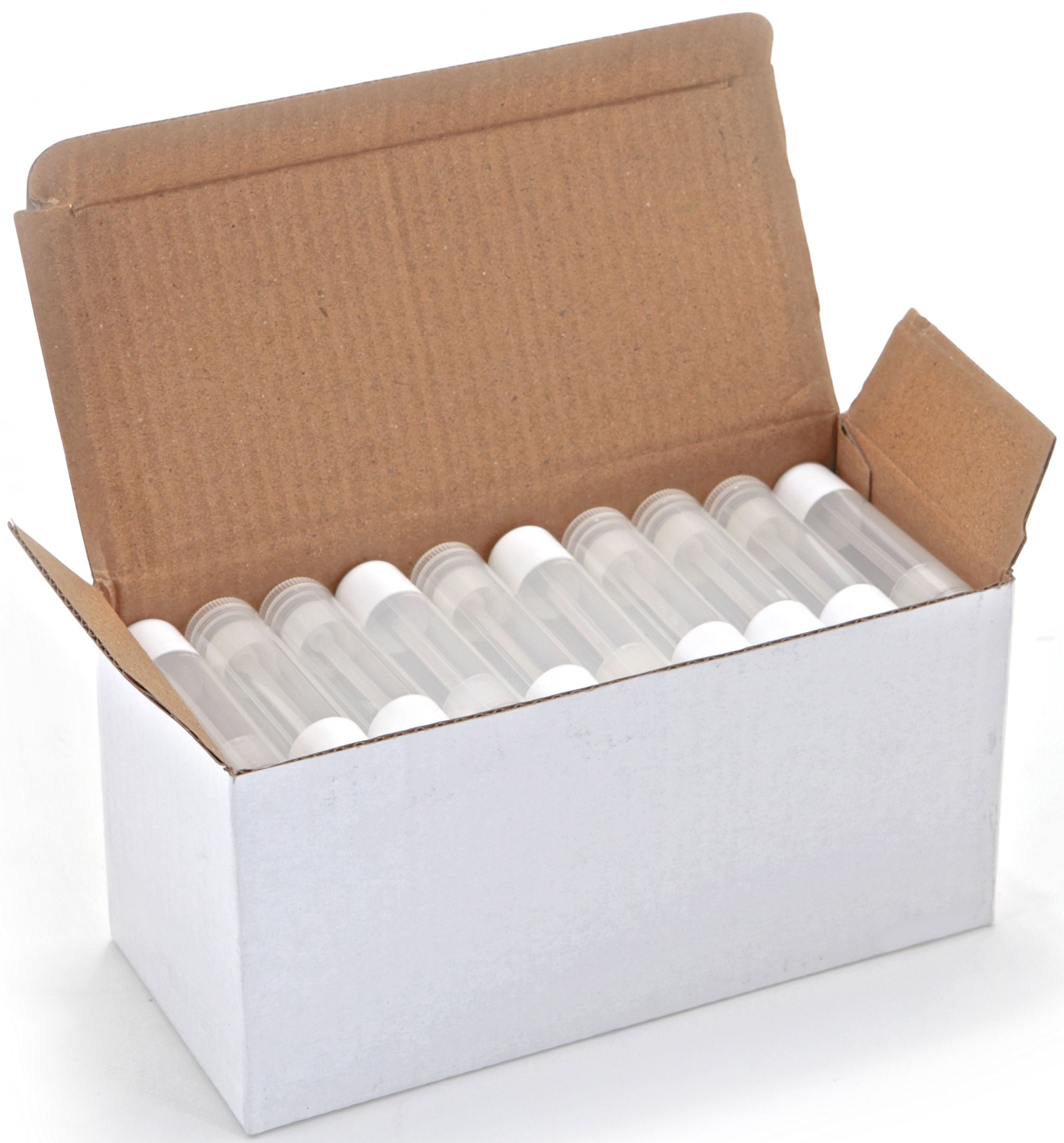 50 Lip-Balm  Lipstick Tubes Containers New White 316 Oz 5.5 ml