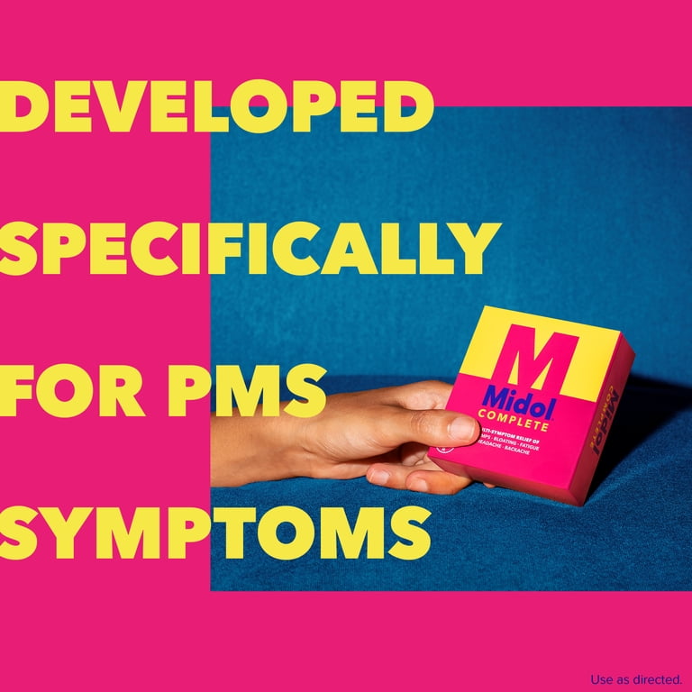 Midol Complete Menstrual Pain Relief Gelcaps With Acetaminophen