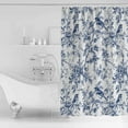 thumbnail image 4 of 54x78 Inch Shower Curtain Decorative Blue Bird Flower Bathtub Bath Curtains Fabric Waterproof Bathroom Decor Retro Tree Branch Floral Fall Winter Small Stall Shower Curtain Set with 12 Hooks, 4 of 6