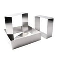 thumbnail image 1 of OUSITAID 3pcs Mousse Rings Set Stainless Steel Square Tiramisu Cake Mold Cheese Cutter Pastry Mould Baking Tool, 1 of 5