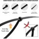 thumbnail image 3 of Self-Locking Nylon Cable Ties 4/6/8/12 Inch 400 Pack - Heavy Duty Black Zip Ties for Organizing Wires, Lights, and Accessories, 3 of 5