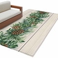 thumbnail image 2 of Area Rug 48×72in, Farmhouse Pine Needle Pinecone Floor Carpet Living Room Rug, Rustic Retro Wood Grain Non-Slip Welcome Mat Indoor Rugs for Bedroom Dining Room, 2 of 9