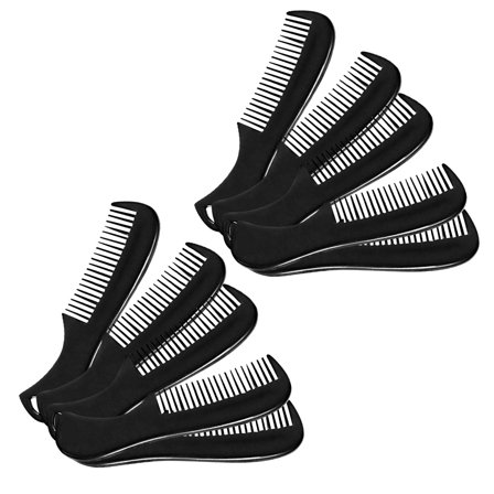 Raindrops 10pcs Simple and Elegant Pocket Mustache Comb for Everyday Use