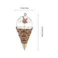 thumbnail image 2 of Nicehomfit Decorative Wall Hanging Flowerpot Coffee Simulation Rattan Design 2Pcs, 2 of 8