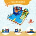 thumbnail image 3 of Gymax Giant Water Slide Bounce House w/Climbing Wall Splash Pool & Basketball Hoop, 3 of 10