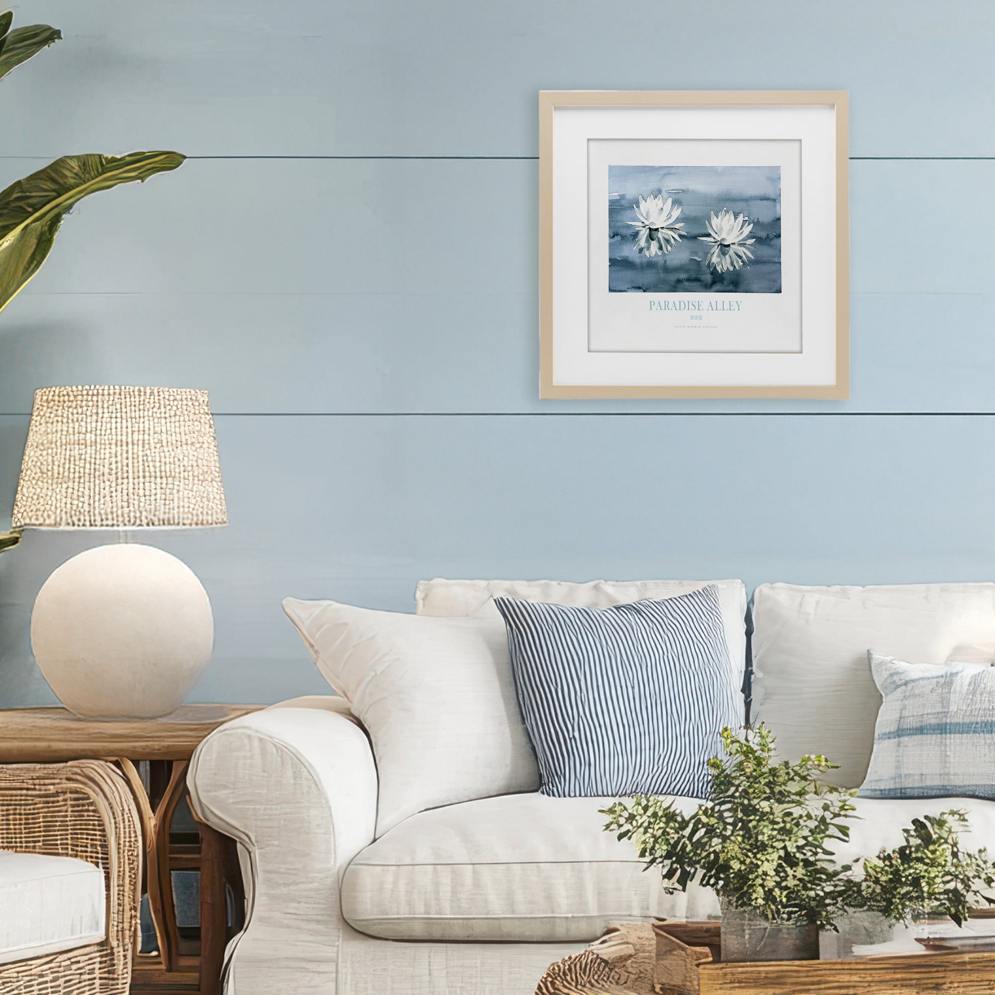 Stupell Industries Paradise Alley Water Lilies Birch Framed Print Under Glass, design by Jadei Graphics